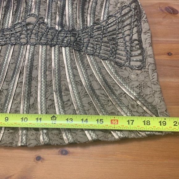 Dancing Couture Rare Sleeveless Top Embellished w Leather. Gold w Bronze Silver - Picture 16 of 17